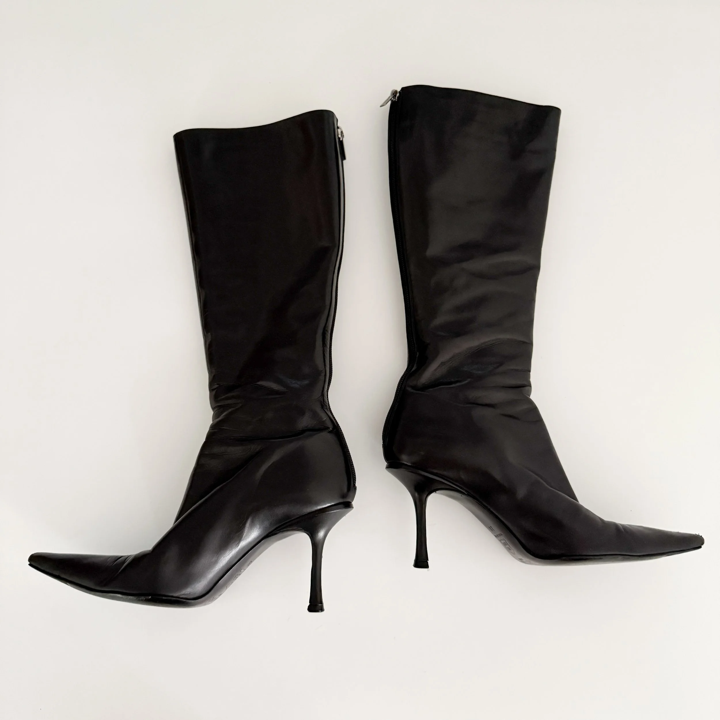 Jimmy Choo Classic Tan Italian Leather Knee High Boot Heels (IT